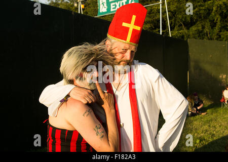 Leeds, UK, 29. August 2015. Festivalbesucher beim Leeds Festival, Leeds, UK. Kredit-29. August 2015: Nicholas Wesson/Alamy Live-Nachrichten Stockfoto