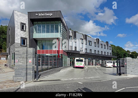 Das neu eröffnete The Interchange Gebäude anschließenden Zug und Bus in Galashiels schottischen Grenzen Schottland Stockfoto