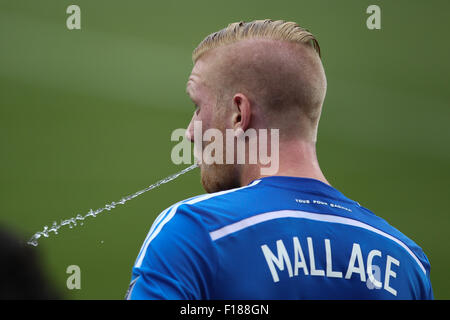 Toronto, Ontario. 29. August 2015. Montreal Impact Mittelfeldspieler Calum Mallace (16) während das MLS-Spiel zwischen Montreal Impact und der Toronto FC im BMO Field in Toronto, Ontario. © Csm/Alamy Live-Nachrichten Stockfoto