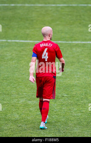 Toronto, Ontario. 29. August 2015. Toronto FC Mittelfeldspieler Michael Bradley (4) während der MLS-Spiel zwischen Montreal Impact und der Toronto FC im BMO Field in Toronto, Ontario. © Csm/Alamy Live-Nachrichten Stockfoto