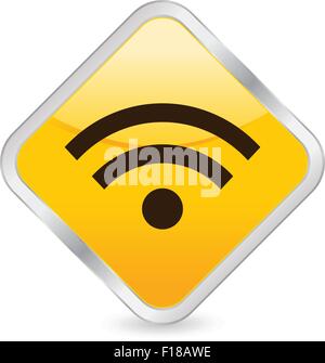 Gelbes Quadrat Symbol isoliert auf einem weißen Hintergrund. Vektor-Illustration. Stock Vektor