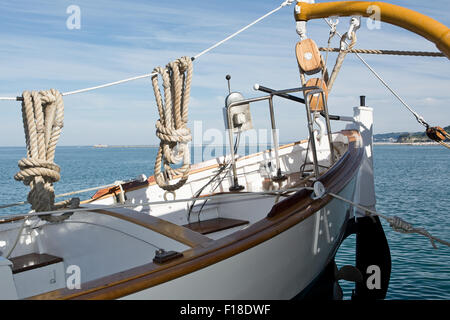 Hängende Rettungsboot der großen Segler Stockfoto