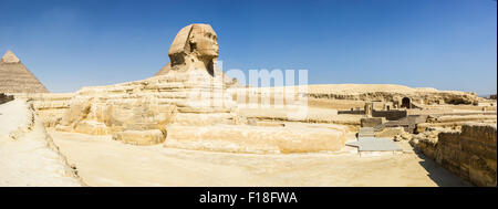 einen Panoramablick über die Sphinx von Gizeh, Ägypten Stockfoto