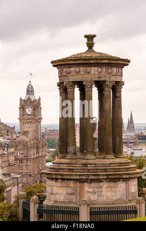 Dugald Stewart Mounment auf dem Calton Hill, Edinburgh Stockfoto