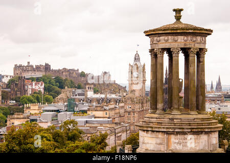 Dugald Stewart Mounment auf dem Calton Hill, Edinburgh Stockfoto