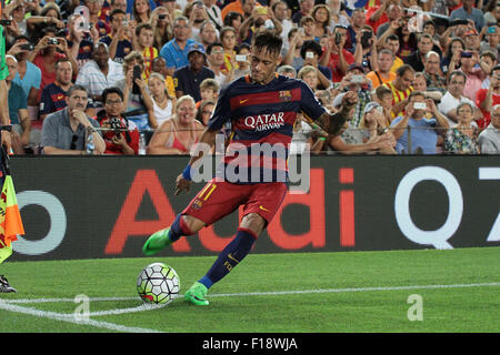 Camp Nou, Barceona. 29. August 2015. Spanien. FC Barcelona gegen Malaga vgl. Spanien. Der Primera División. FC Barcelona und Malaga vgl. Neymar in Aktion. © Aktion Plus Sport/Alamy Live-Nachrichten Stockfoto