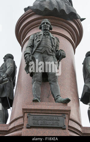 Sainte de Wollant Statue, Fragment des Denkmal für Kaiserin Catherine das große in der Innenstadt der Stadt Odessa, Ukraine Stockfoto
