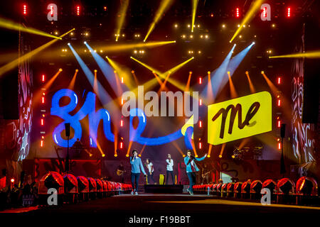 Detroit, Michigan, USA. 29. August 2015. EINE Richtung, die Durchführung auf ihre '' On The Road wieder Tour'' im Ford Field in Detroit, MI am 29. August 2015 © Marc Nader/ZUMA Draht/Alamy Live News Stockfoto