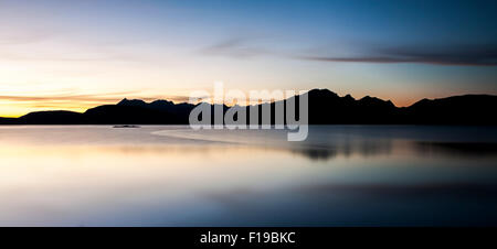 Die Cuillin bei Dämmerung, Isle Of Skye, Schottland, UK Stockfoto