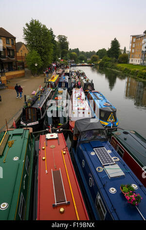 Canalboats im Park des Northampton Festival von Wasser 2015 BECKET Stockfoto