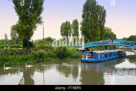 Canalboats im Park des Northampton Festival von Wasser 2015 BECKET Stockfoto