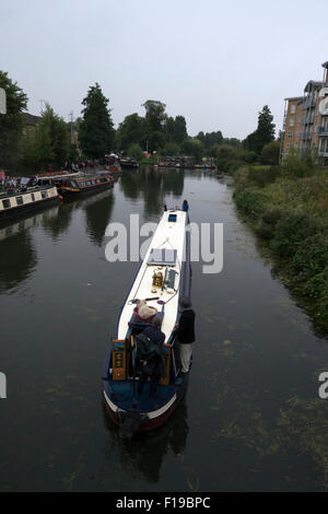 Canalboats im Park des Northampton Festival von Wasser 2015 BECKET Stockfoto