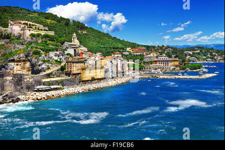 Portovenere - schöne bunte Dorf in Ligurien, Cinque Terre. Italien Stockfoto