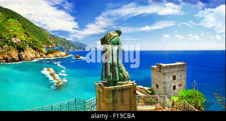 schöne Monterosso al Mare - berühmten "Cinqueterre" in Ligurien. Italien Stockfoto