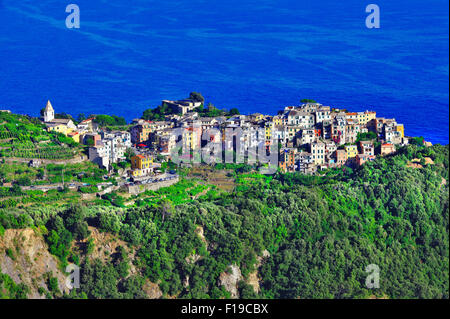 schönsten Dörfer Italiens - Corniglia in Cinqueterre Stockfoto