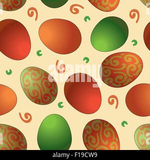 Nahtlose Muster mit Ostereiern Stock Vektor