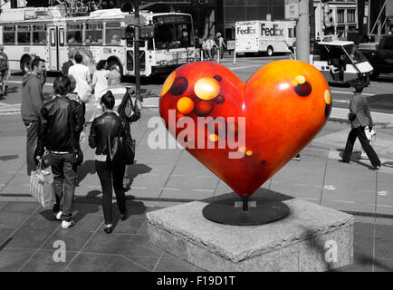 San Francisco, CA, USA - 14. September 2011: Das Wahrzeichen am Union Square ist Bestandteil der Herzen in San Francisco Projekt Stockfoto