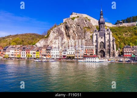 Dinant - schöne Stadt in Maas, Belgien Stockfoto