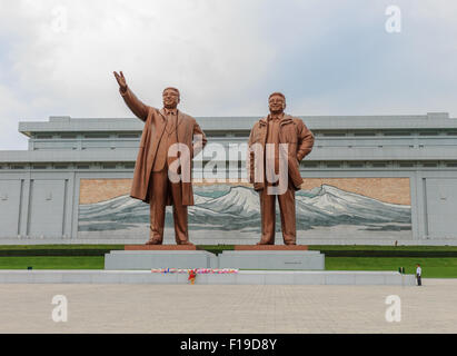 Grand-Denkmal am Mansudae Hill in Pjöngjang. Stockfoto