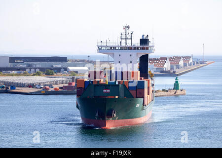 Iduna IMO 9360984 Containerschiff, Fracht in Kopenhagen Dänemark Stockfoto