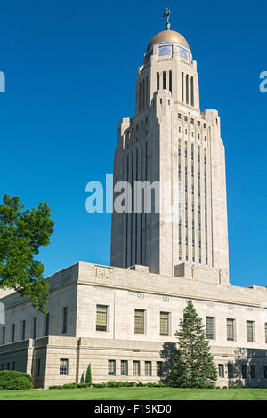 Lincoln, Nebraska, State Capitol Building, gebaut 1922-32 Stockfoto