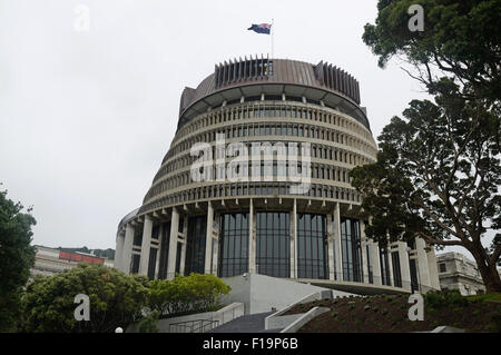 WELLINGTON, NEW ZEALAND, 27. Juli 2015: der Sitz der Regierung von Neuseeland, Parliament House in Wellington, Neuseeland Stockfoto