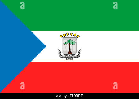 Nationalflagge von Äquatorial-Guinea Stockfoto