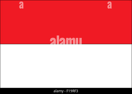 Nationalflagge von Indonesien Stockfoto