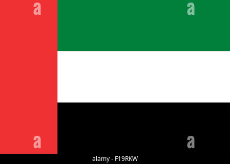 Flagge der Vereinigten Arabischen Emirate Stockfoto