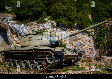 M60 Panzer expoed am Museo Monte Soratte Stockfoto