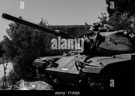 M60 Panzer expoed am Museo Monte Soratte Stockfoto