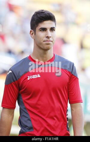 Vila-Real, Spanien. 28. August 2015. Marco Asensio (Espanyol) Fußball: Spanisch "Liga BBVA" match zwischen Villarreal CF 3-1 RCD Espanyol im Madrigal Stadium in Vila-Real, Spanien. © Mutsu Kawamori/AFLO/Alamy Live-Nachrichten Stockfoto