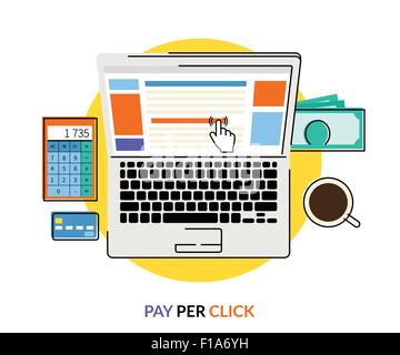 Pay-per-Klick Stock Vektor