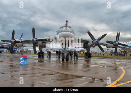 Tupolev Tu-95MS bei Flugschau MAKS 2015 in Moskau, Russland Stockfoto
