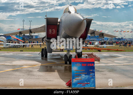 MIG-31BM bei Flugschau MAKS 2015 in Moskau, Russland Stockfoto