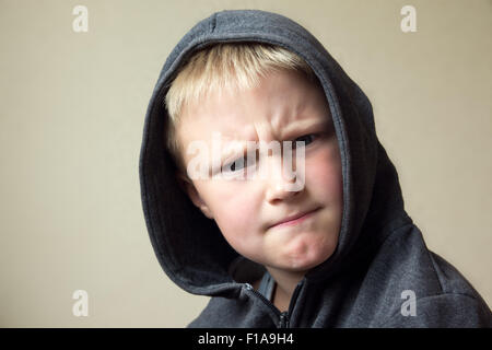 Böse Kind (junge, Kind) Porträt Stockfoto