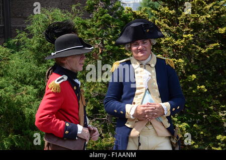 Schlacht von Brooklyn Reenactment grün Holz Friedhof 2015 NewYork Stockfoto