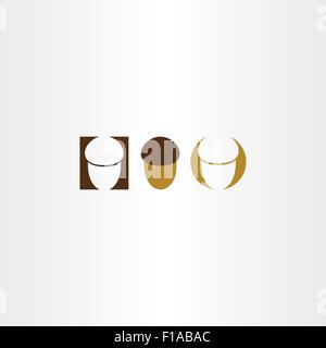 Acorn-Vektor-Logo setzen Element symbol Stock Vektor