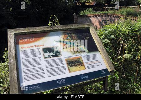 Der Greywell-Tunnel auf der Basingstoke Canal, England UK Stockfoto