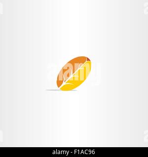 gelbe Herbst Blatt Vektor-Logo-design Stock Vektor