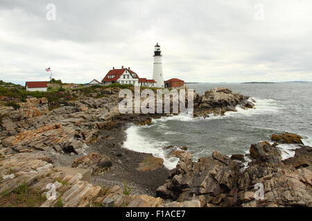 Portland Head Light in Cape Elizabeth Stockfoto