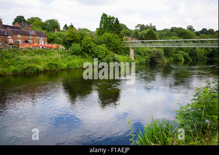 Arley Brücke über den Fluss Severn Arley Worcestershire UK Stockfoto