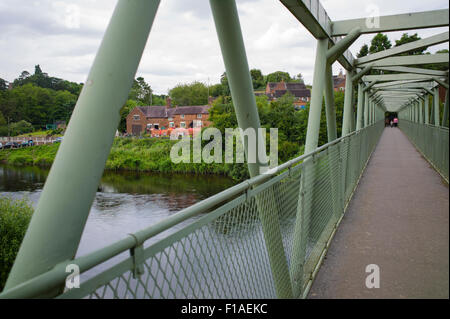 Arley Brücke über den Fluss Severn Arley Worcestershire UK Stockfoto