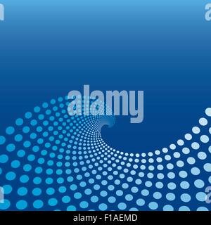 Blaue Welle Kreis Hintergrund Stock Vektor