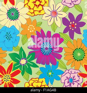 Bunte Blume nahtloser wiederholenden Hintergrund Stock Vektor