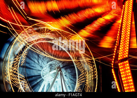 Adventure Island Amusement Park in der Nacht. Southend-on-Sea. Essex. England. UK Stockfoto