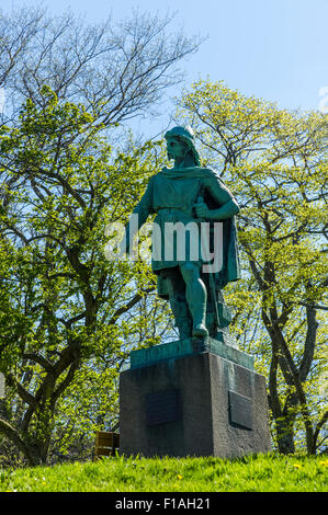 Alesund-Stadt. Statue von Viking Rollo die Ganger Stockfoto