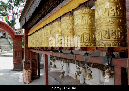 Swayambunath Stupa "Affentempel" in der Nähe von Kathmandu Stockfoto