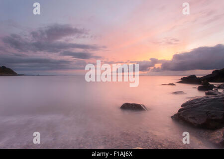 Ladye Bay, Clevedon, Sonnenuntergang Stockfoto