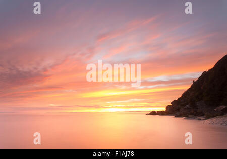 Ladye Bay, Clevedon, Sonnenuntergang Stockfoto